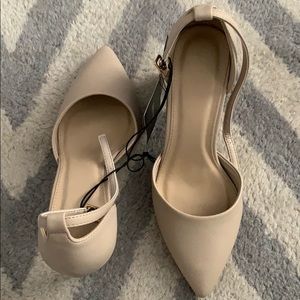 Nude Vegan Leather Heels